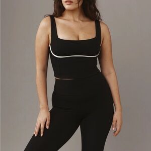 Monday Body Black Zion Tank and Acadia Stripe Leggings SET in size small